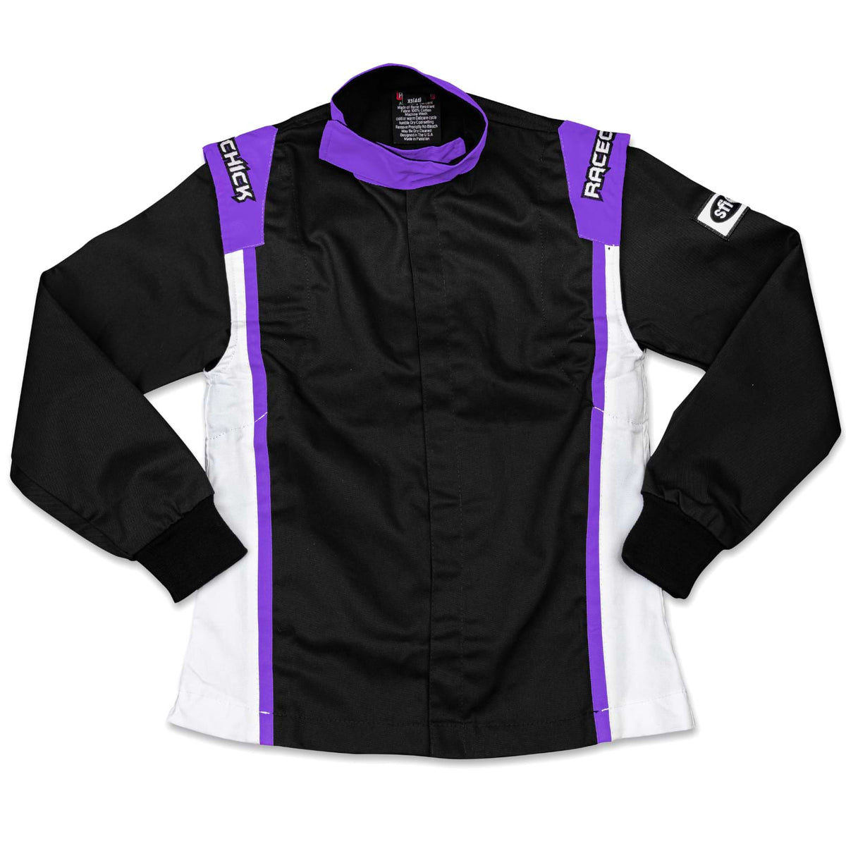 Racechick &#39;FIERCE&#39; SFI 3.2A/1 Women&#39;s Race Jacket (Black/Purple)