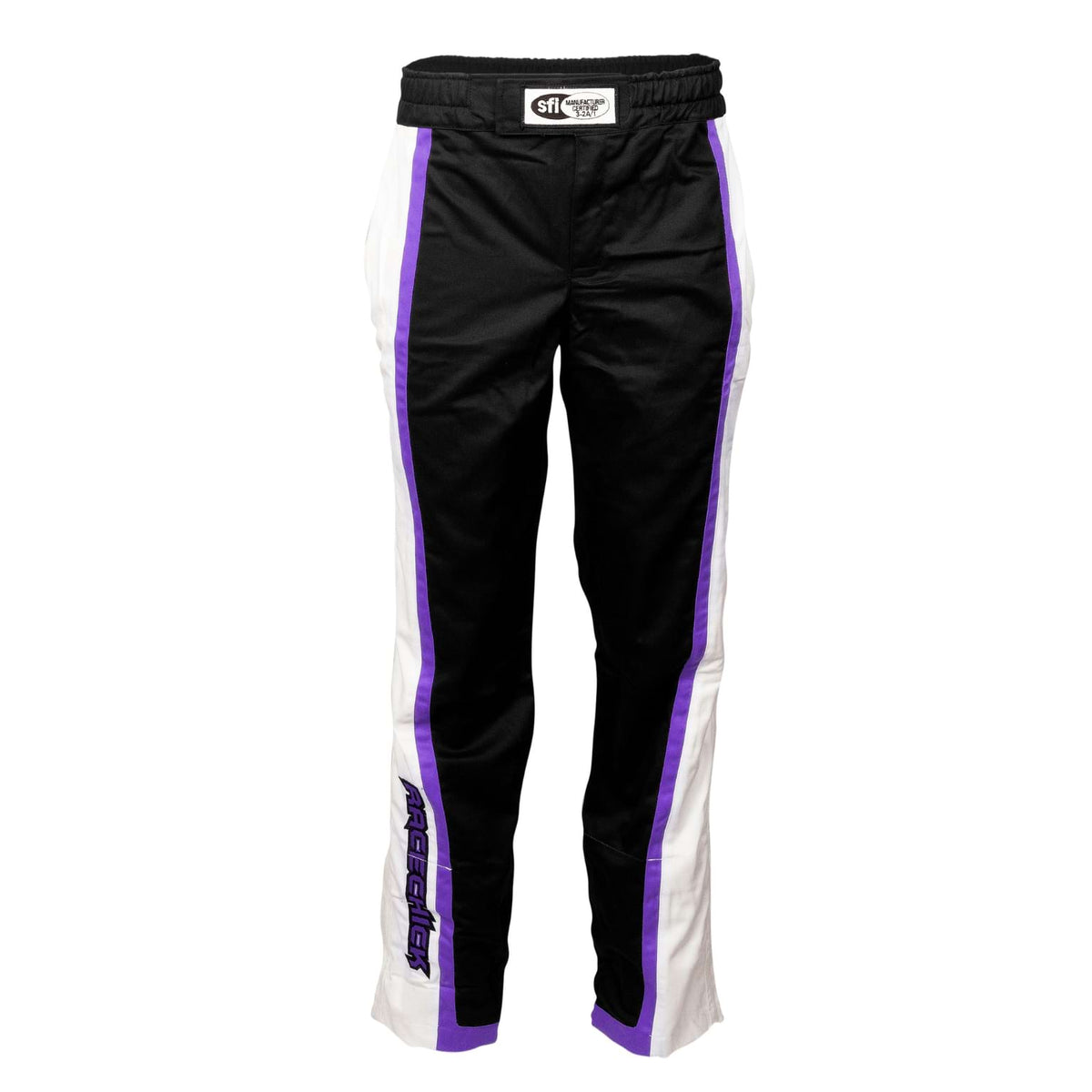 Racechick &#39;FIERCE&#39; SFI 3.2A/1 Women&#39;s Racing Pants (Black/Purple)