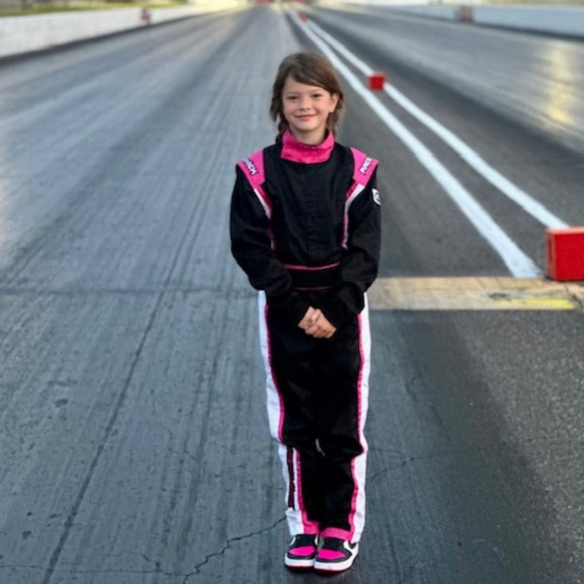 'FIERCE' Youth Girls Auto Racing Suit SFI 3.2A/1 (Black/Pink)