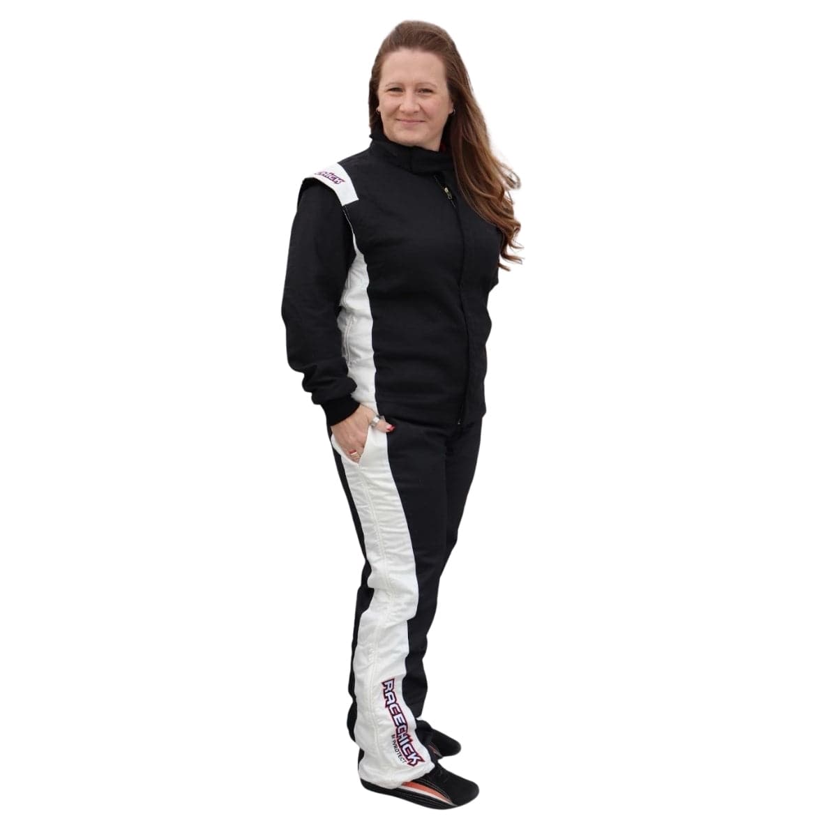 'FIERCE' SFI 3.2A/5 Nomex Women's Racing Jacket (Black/White)