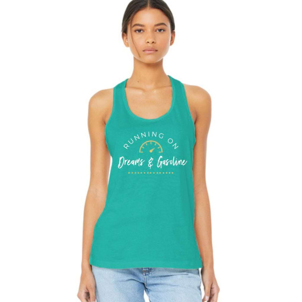 Running on Dreams & Gasoline tank top for women