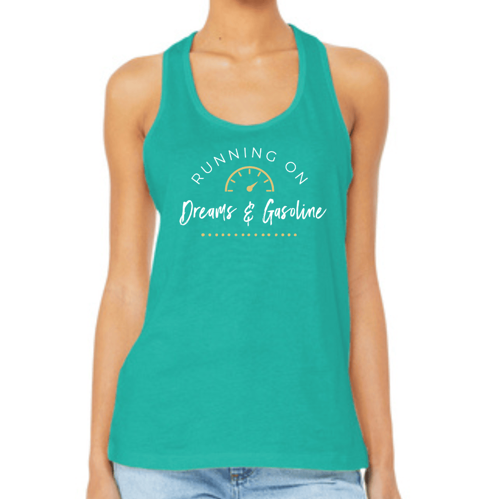 Women's Running on Dreams & Gasoline tank top