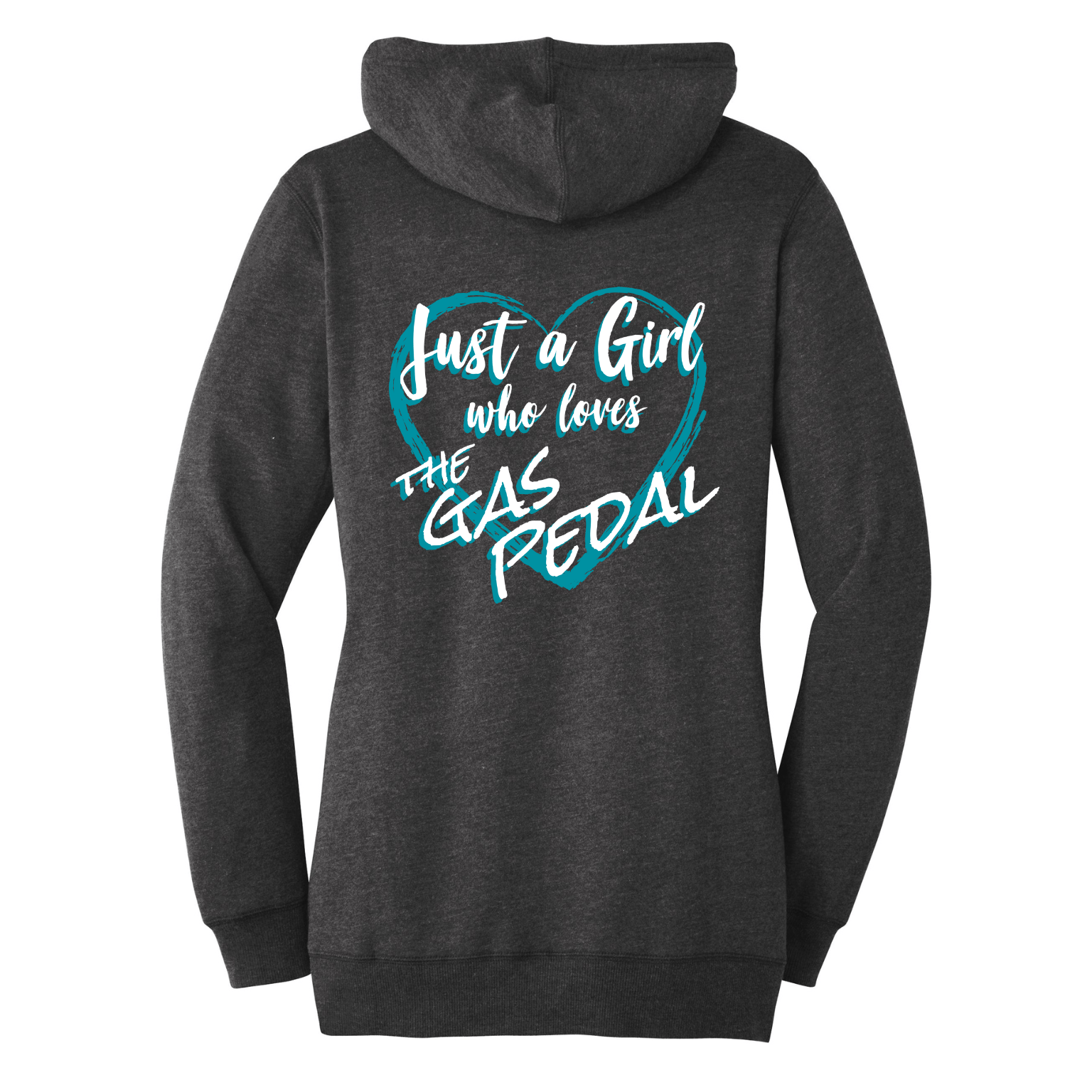 Just a Girl who Loves the Gas Pedal Fleece Funnel Neck Sweatshirt