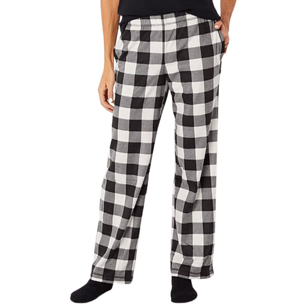 Wake Me When It's Raceday Pajama Bottoms - Black & White Plaid