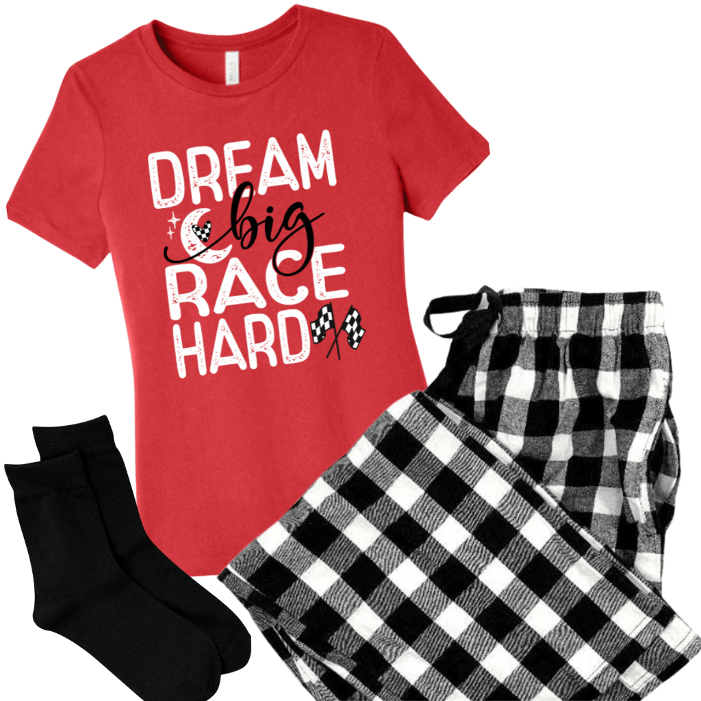 Pajama Set for Dream Big Race Hard Comfort and Style