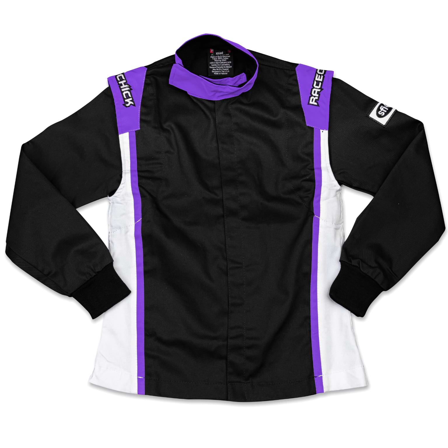 Racechick 'FIERCE' SFI 3.2A/1 Women's Auto Racing Jacket (Black/Purple)