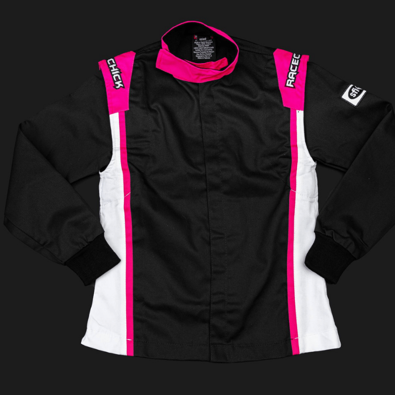 Black & Pink Racing Jacket - Design 83