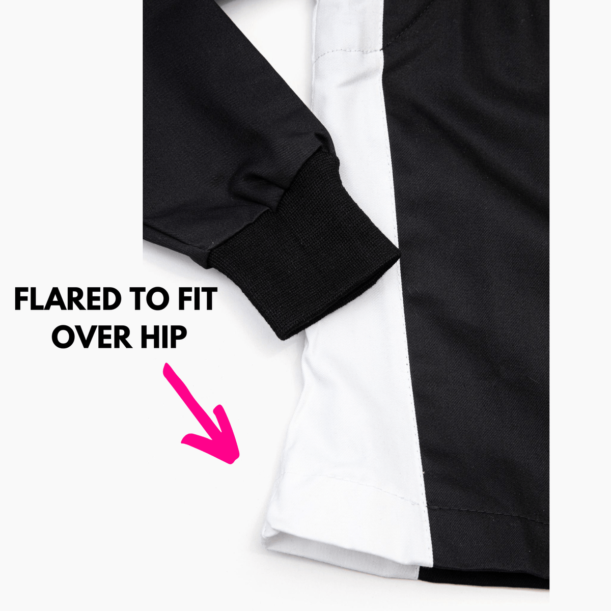 Women&#39;s Black Fire Jacket - Flared Hip Fit