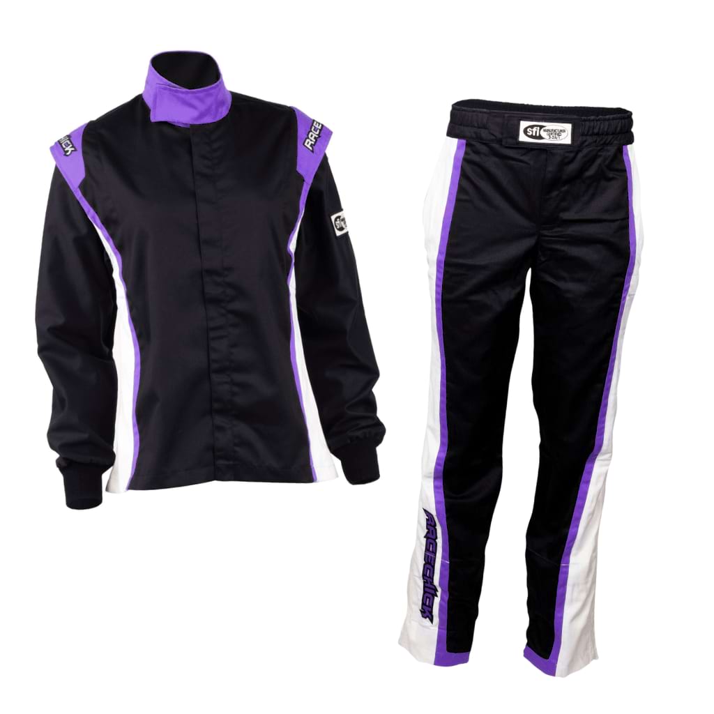 Racechick - FIERCE Two-Piece Women's Auto Racing Suit SFI 3.2A/1 (Black/Purple)