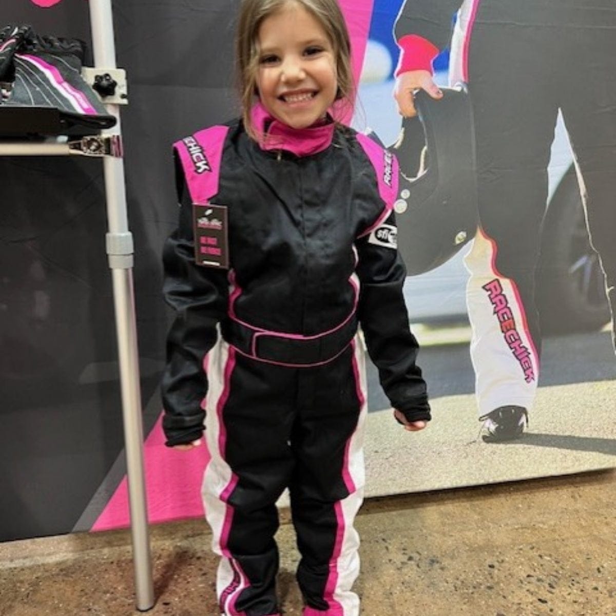'FIERCE' Youth Girls Auto Racing Suit SFI 3.2A/1 (Black/Pink)
