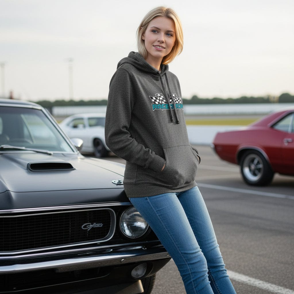 Just a Girl who Loves the Gas Pedal Fleece Funnel Neck Sweatshirt