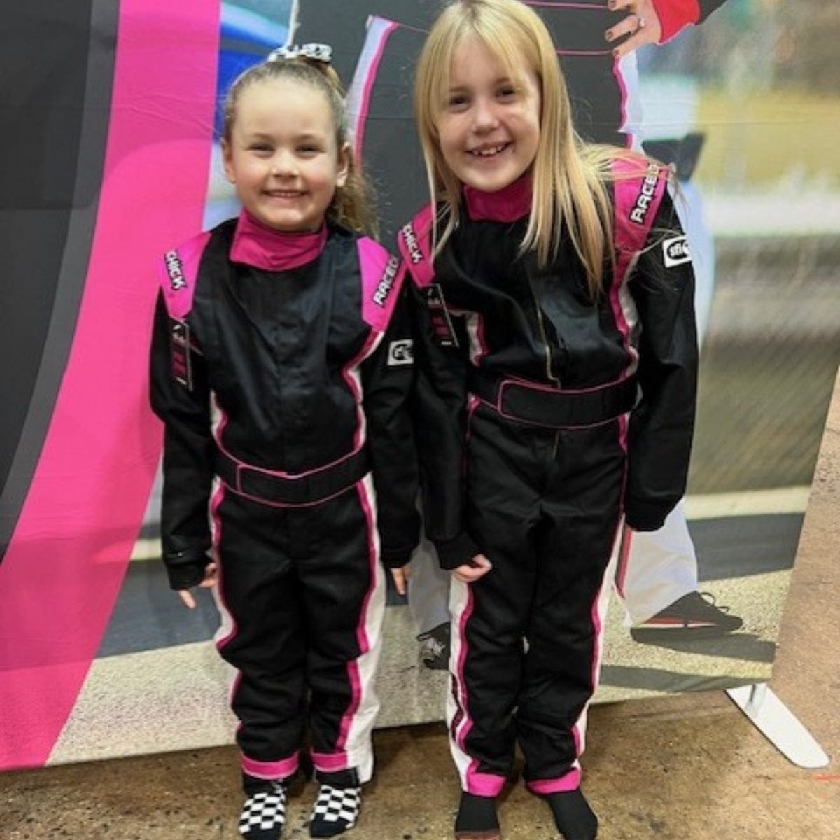 'FIERCE' Youth Girls Auto Racing Suit SFI 3.2A/1 (Black/Pink)