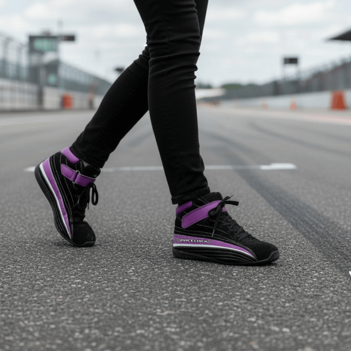 Pink Racing Boots Women's & Girls Racing Shoes | SFI-Certified Driving Shoes