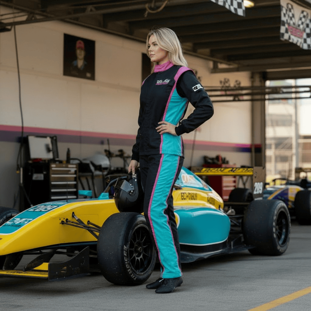 Racechick - CUSTOM SFI 3.2A/5 Two-Piece Women's Auto Racing Suit