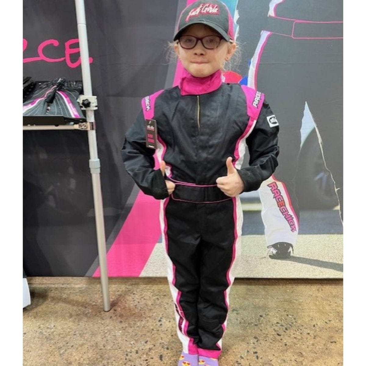 'FIERCE' Youth Girls Auto Racing Suit SFI 3.2A/1 (Black/Pink)