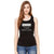 Woman wearing Caution I Curse When I Race Womens Ladies Tank Top Black