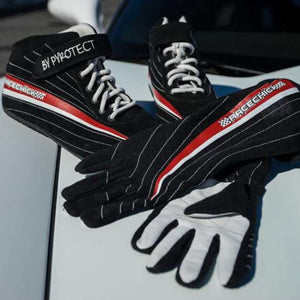 Racechick 'FIERCE' SFI-5 Women's Racing Glove (Black/Red) - Racechick