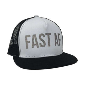 FAST AF Hat - White with silver - Racechick