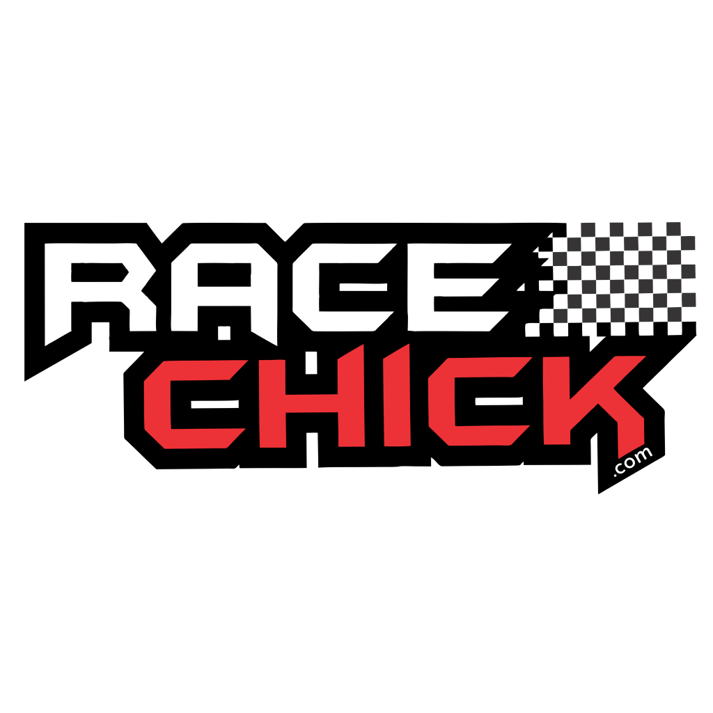 Racechick car decal - large red logo