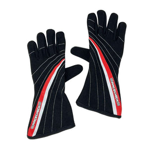 Racechick 'FIERCE' SFI 3.3/5 Women's Racing Gloves (Black/Red)