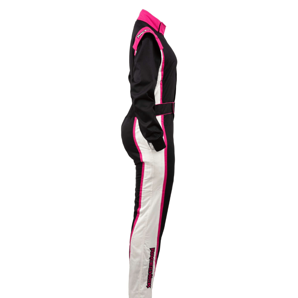 Racechick Women's Black & Pink Fire Suit
