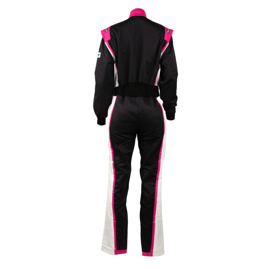 'FIERCE' SFI 3.2A/5 Nomex Women's Auto Racing Suit (Black/Pink)