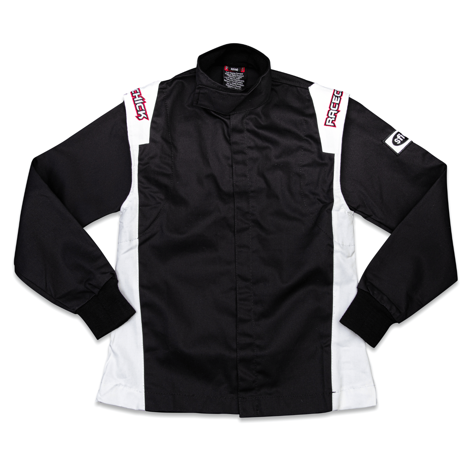 'FIERCE' SFI 3.2A/5 Nomex Two-Piece Women's Auto Racing Suit (Black/White)