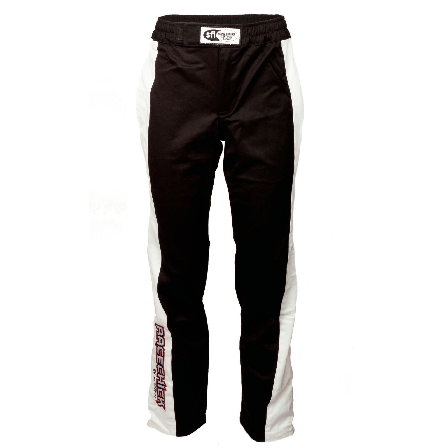 'FIERCE' SFI 3.2A/5 Nomex Two-Piece Women's Auto Racing Suit (Black/White)