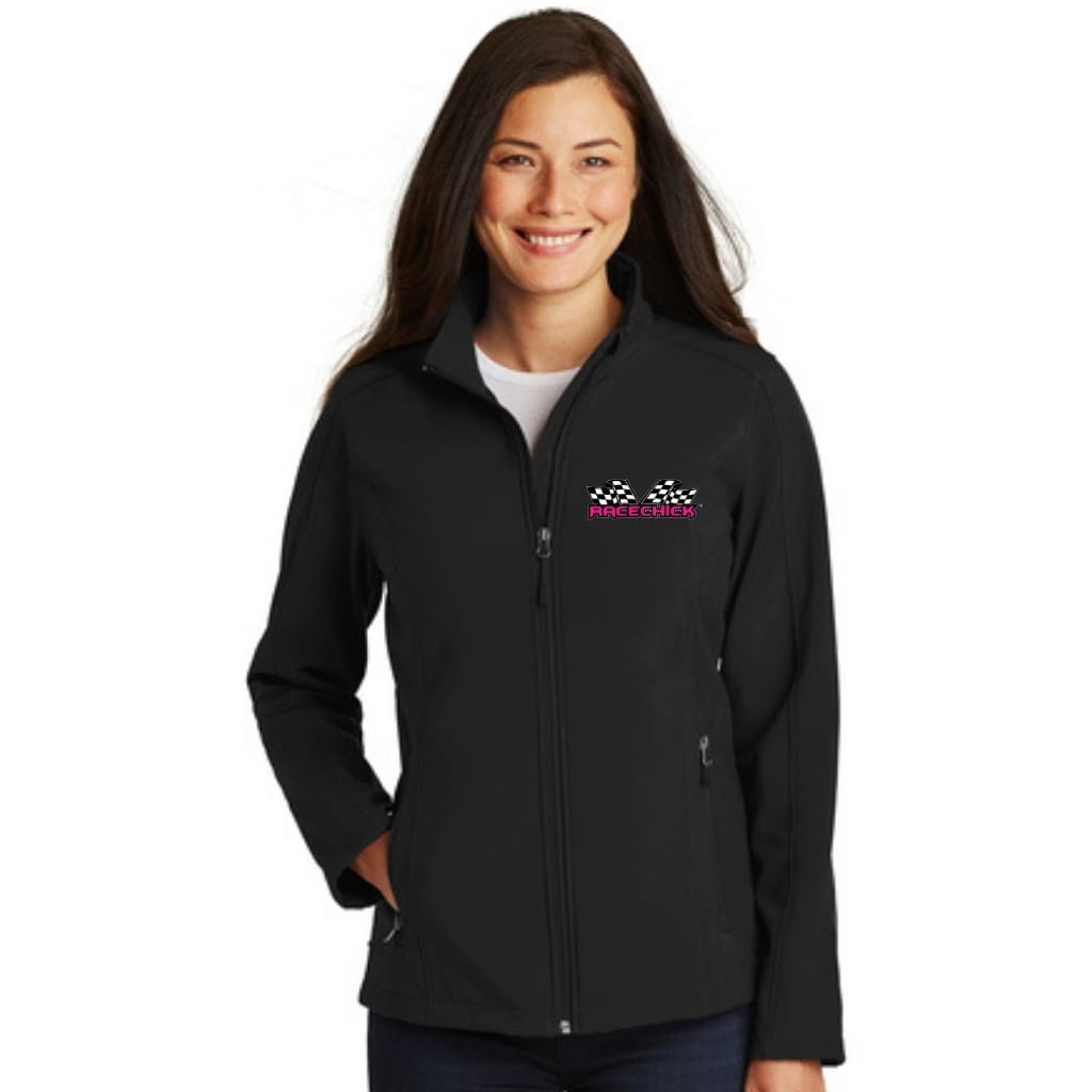 Woman wearing Racechick Womens Ladies Racing Coat Jacket
