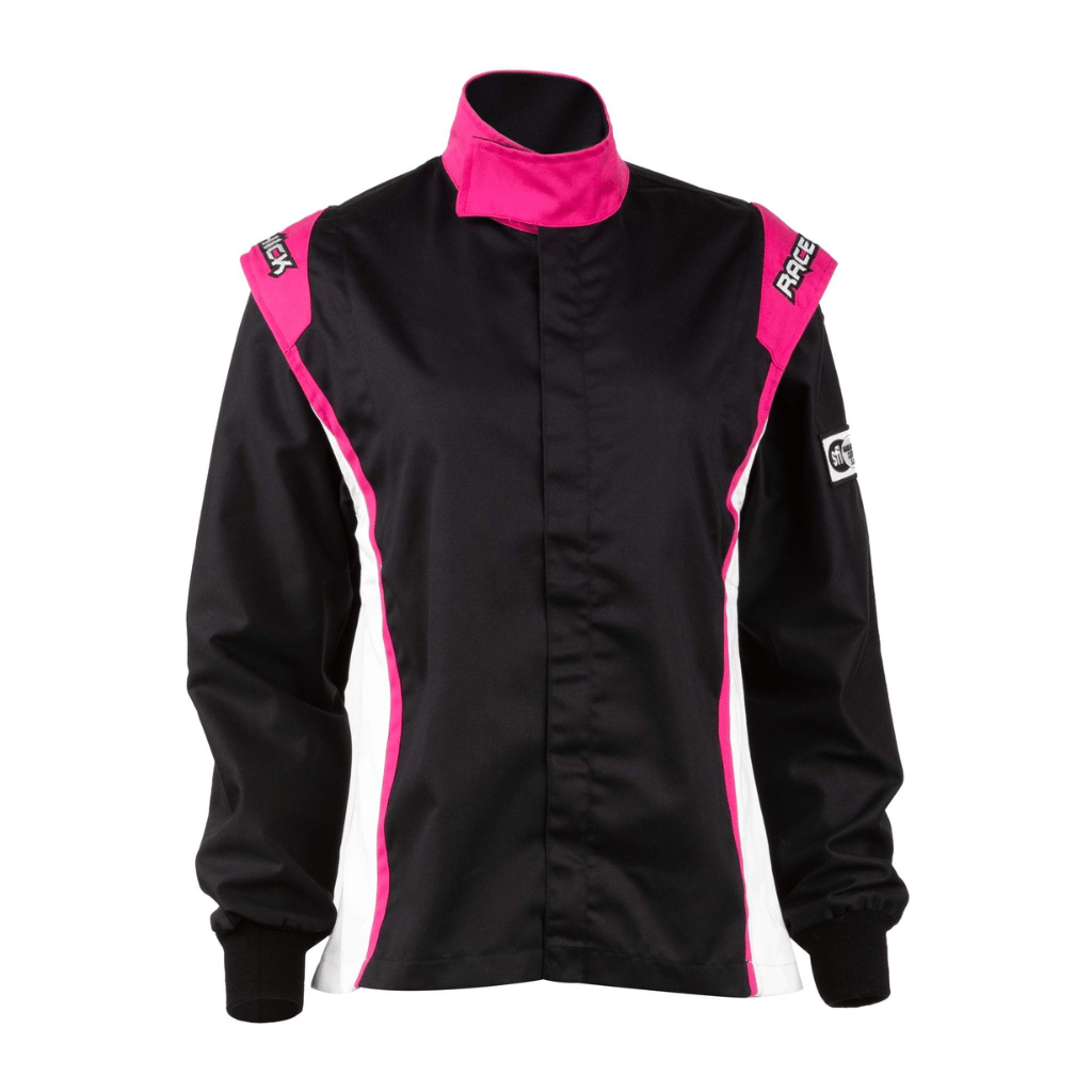 FIERCE Women's Racing Jacket Black Pink | SFI 3.2A/5 Certified FIERCE Women's Racing Jacket Black Pink | SFI 3.2A/5 Certified